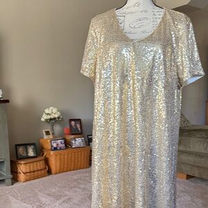 Gold Sequin Dress